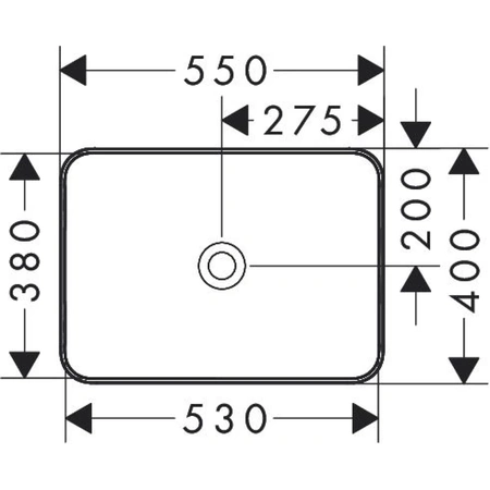 Раковина накладная (55x40) Hansgrohe Xuniva Q 60168450 белый