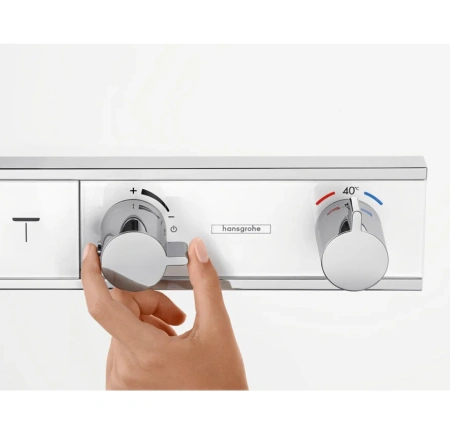 Термостат для душа на 5 потребителей Hansgrohe RainSelect 15358400 белый/хром