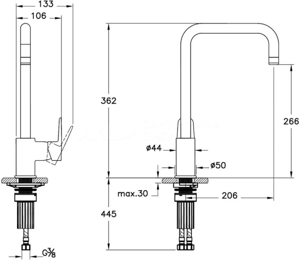 Смеситель для кухни Vitra Flow Soft A43426EXP