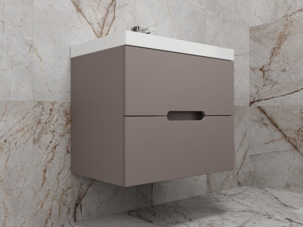 Тумба без раковины подвесная 70 см Style Line Матис ЛС-00002297 тауп матовый