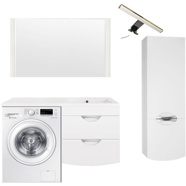 Тумба под стиральную машину подвесная Style Line Жасмин 2 60 ЛС-00000577 белый