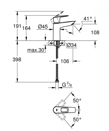 Смеситель для раковины Grohe BauLoop New 23917001