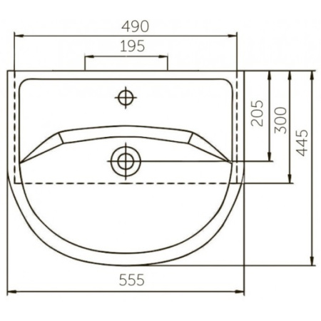 Раковина (55,5х44,5) Corozo Уют SD-00000065