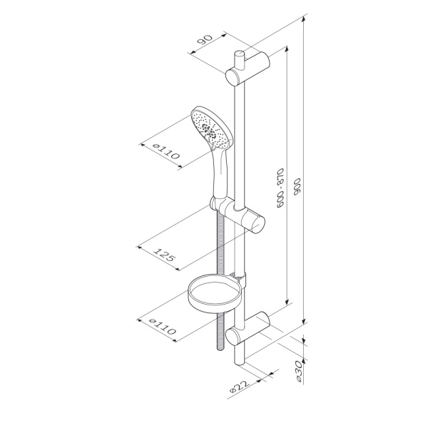 Душевой гарнитур Am.Pm Spirit F0170064