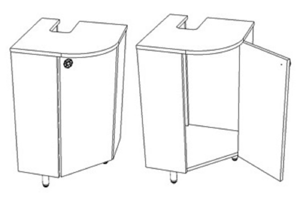 Тумба напольная угловая Corozo Флоренция 40 SD-00000003