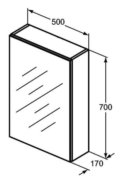 Зеркало-шкаф Ideal Standard Mirror&Light 50 см T3588AL