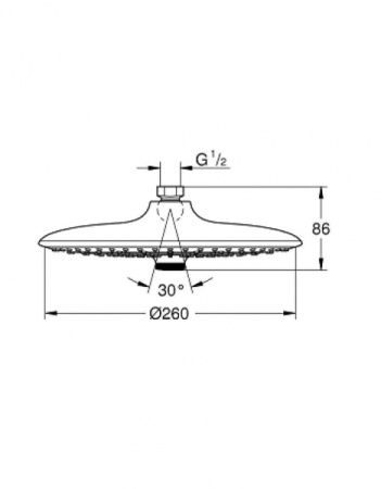 Верхний душ Grohe Euphoria 260 SmartControl 26457 000 (26457000)