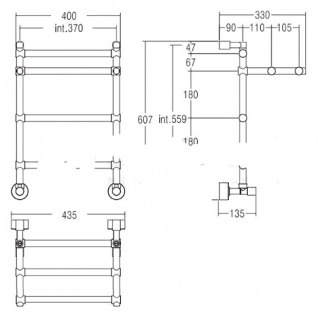 Полотенцесушитель Margaroli Sole 4553703BNP