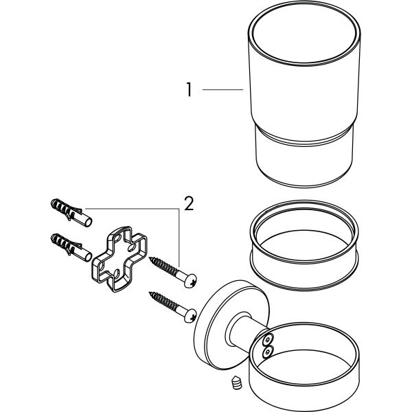 Стакан для зубных щеток Hansgrohe Logis Universal 41718000 хром