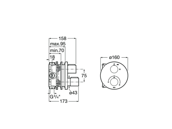 Смеситель для душа Roca T-1000 5A2C09CN0