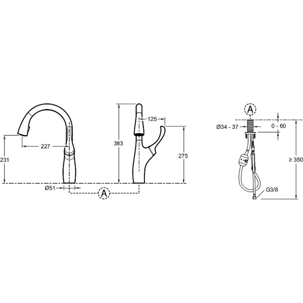 Смеситель для кухни Jacob Delafon  Suzanne E72511-CP
