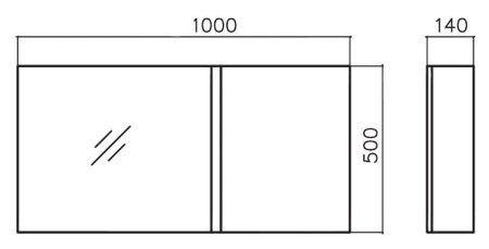 Тумба под раковину BelBagno Lucе BB1000PAC/BL