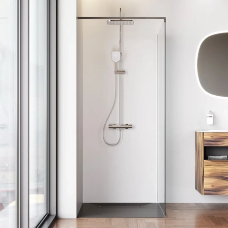 Душевая перегородка 100 см Am.Pm Func W84WI-100-F1-BTE черный