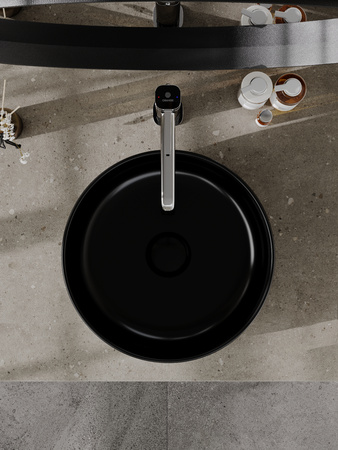 Раковина накладная (34,5х34,5) Orange  B07-345B черный матовый