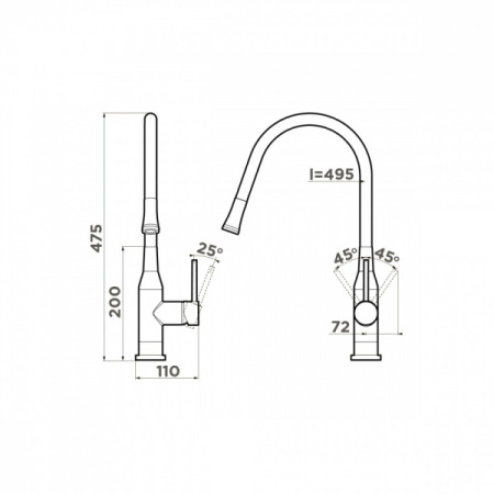 Смеситель для кухни Omoikiri Yatomi-BN-R 4994248