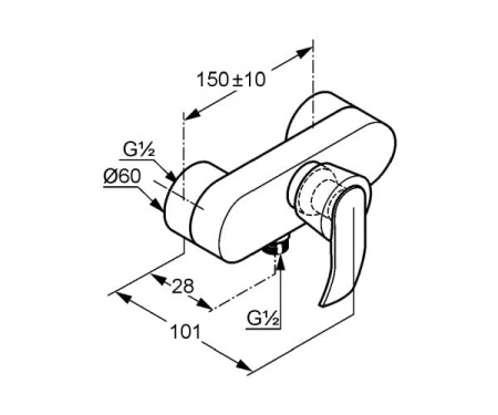 Смеситель для душа KLUDI JOOP 554230575