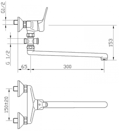 Смеситель для ванны Mofem MAMBO 155-0012-10