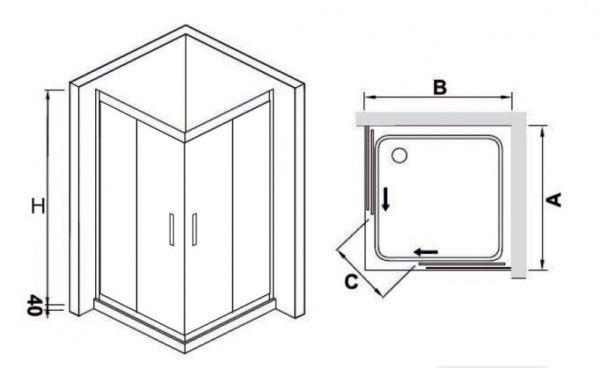 Душевой уголок RGW HO-311 (RGW HO-31 + Z-41) 030631133-11