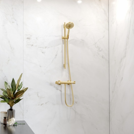 Термостат для душа Hansgrohe Ecostat Comfort 13116990 полированное золото
