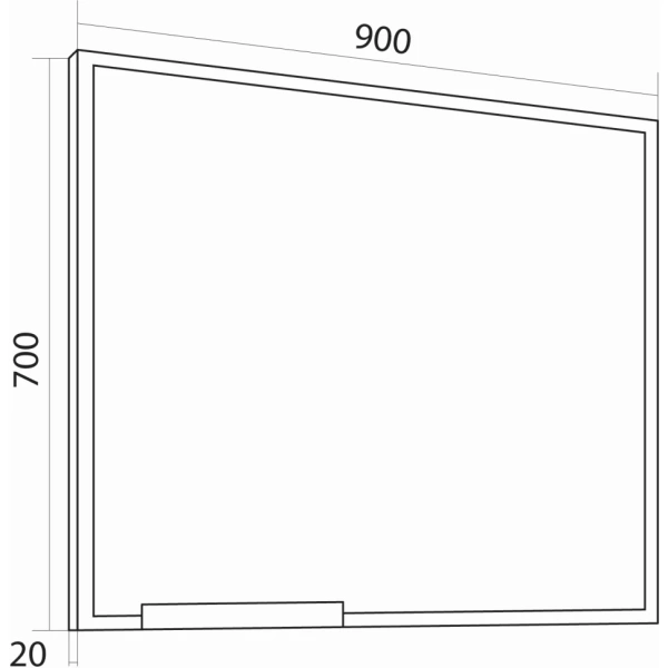 Зеркало (92х72) Grossman Лофт 209002 с полкой белое