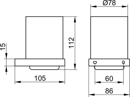Стакан для зубных щеток Keuco Edition 90 Square 19150019000