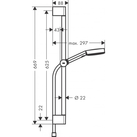 Душевой гарнитур Hansgrohe Pulsify Select 105 3jet Relaxation 24160700, белый матовый