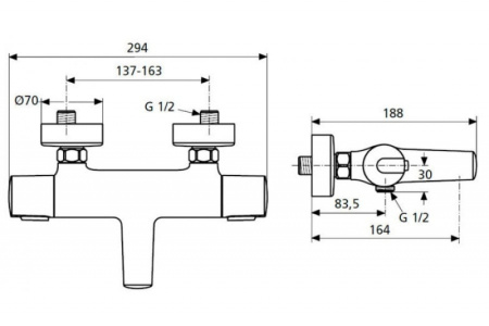 Термостат для ванны Ideal Standard Ceratherm 100 New A4623AA