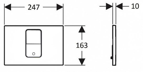 Клавиша смыва Creavit FP8003.02 сенсорная чёрная