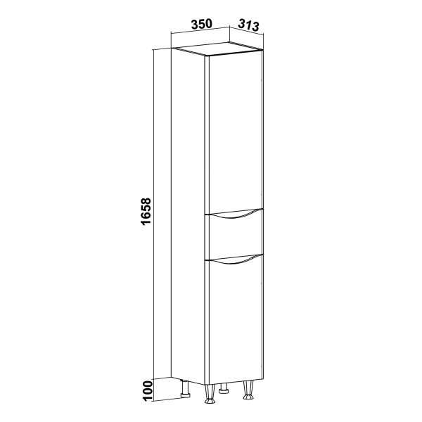 Пенал Runo цемент Афина 35 (00-00001210)