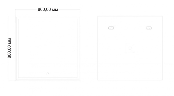 Зеркало с подсветкой Art&Max ZOE AM-Zoe-800-800-DS-F