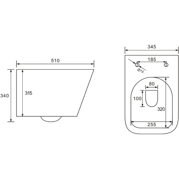 Подвесной безободковый унитаз с сиденьем микролифт beWash Kraft BKWHR105510