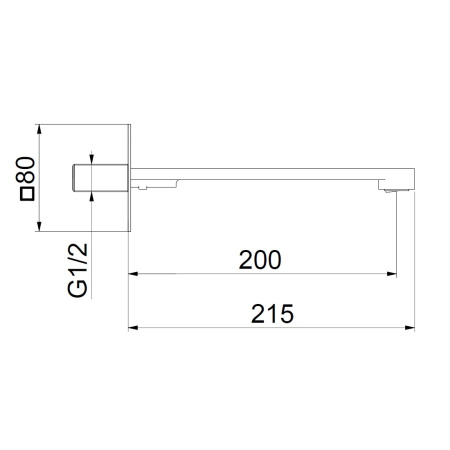 Излив для ванны  Webert One-X AC1073741, белый/сталь