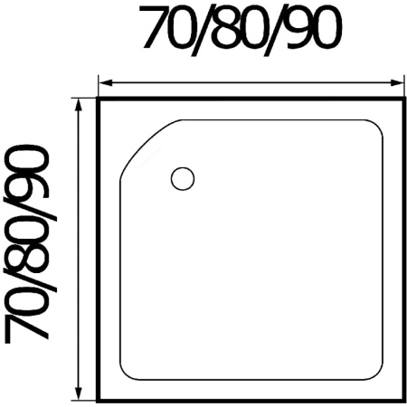 Акриловый душевой поддон (90х90) Wemor 10000000298 универсальная