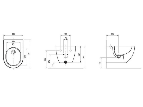 Биде подвесное Ravak Chrome X01517