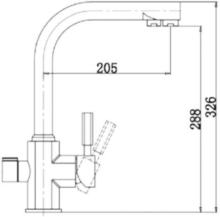 Смеситель для кухонной мойки  KAISER Decor (40144-6)