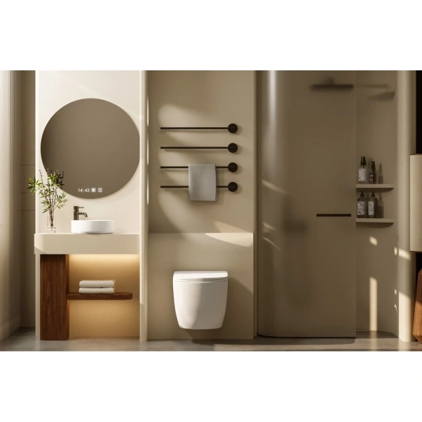 Унитаз ABBER Bequem AC1100TMW подвесной белый матовый, безободковый, смыв торнадо