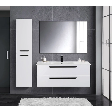 Тумба под раковину Cezares ECO-CER-1000-2C-SO-BO Bianco Opaco без ручек