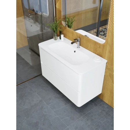 Тумба без раковины Art&Max Sanremo AM-Sanremo-1000-2C-SO-BL белый глянец
