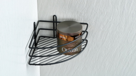 Полка угловая Fixsen черная FX-710B-1