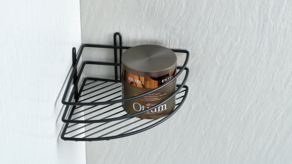 Полка угловая Fixsen черная FX-710B-1