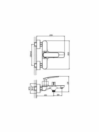 Смеситель для ванны Haiba HB60616