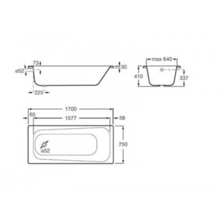 Ванна стальная Roca Body Plus 237950000
