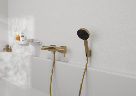 Смеситель для ванны однорычажный Hansgrohe Tecturis E 73420140 шлифованная бронза