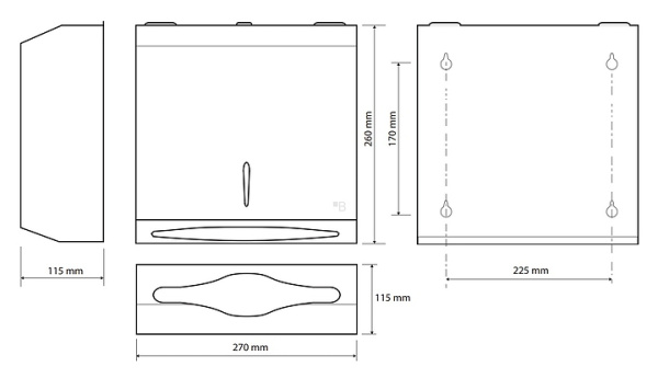 Диспенсер для бумажных полотенец Bemeta Hotel 113103030