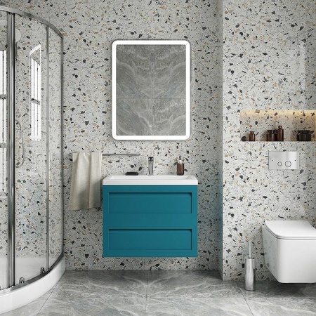 База под раковину Art&max AM-Platino-750-2C-SO-TM Бирюзовый матовый