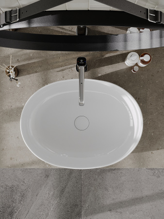 Раковина накладная (51,5х39) Orange  B05-520W белый глянец