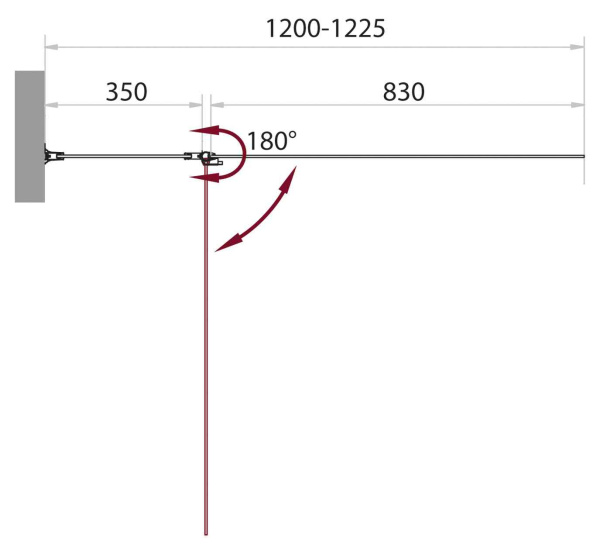 Душевая шторка на ванну (120х140) BelBagno SELA-V-11-120/140-C-Cr