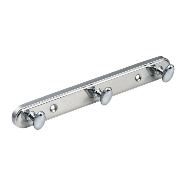 Планка с 3-мя крючками на стену Bemeta Hotel 106105181 хромированный