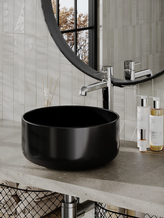 Раковина накладная (34,5х34,5) Orange  B07-345B черный матовый