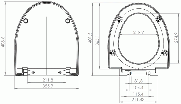 Сиденье для унитаза Cersanit PARVA DPL EO S-DS-PARVA-DL-t